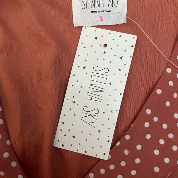 Dot Faux Wrap Dress - Picture 2 of 3